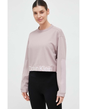 Calvin Klein Performance bluza treningowa Effect kolor fioletowy z nadrukiem