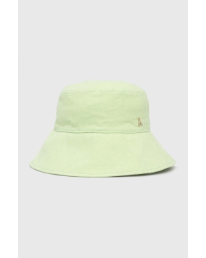 Patrizia Pepe kapelusz bawełniany kolor zielony bawełniany
