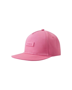 Reima czapka bawełniana dziecięca kolor różowy gładka