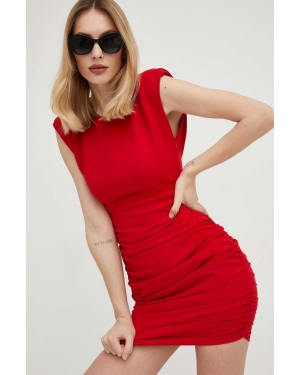 Answear Lab sukienka kolor czerwony mini dopasowana