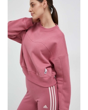 adidas bluza damska kolor różowy gładka
