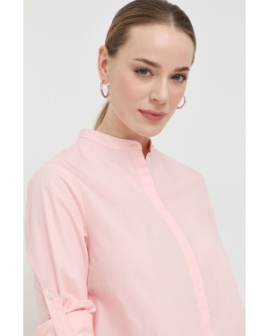 BOSS koszula bawełniana damska kolor różowy regular