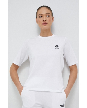 Columbia t-shirt North Cascades damski kolor biały 1992085