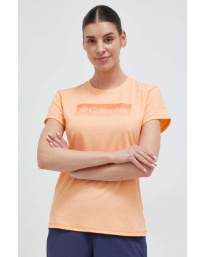 Columbia t-shirt sportowy Sun Trek kolor pomarańczowy