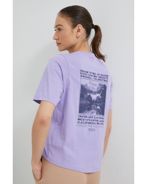 Columbia t-shirt bawełniany North Cascades kolor fioletowy 2036593