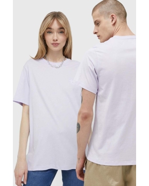 Converse t-shirt bawełniany kolor fioletowy gładki