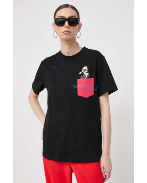 Karl Lagerfeld t-shirt bawełniany x Disney kolor czarny