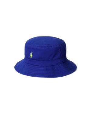 Polo Ralph Lauren kapelusz bawełniany dziecięcy kolor granatowy bawełniany