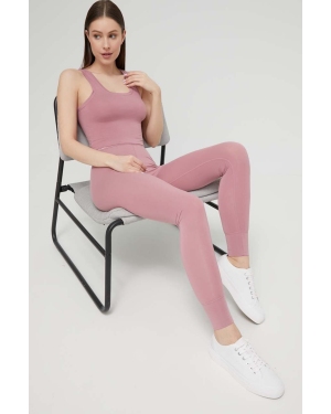 UGG legginsy Paloma damskie kolor różowy gładkie