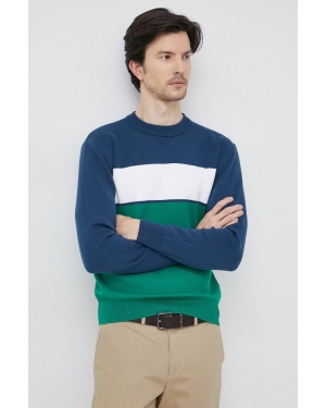 United Colors of Benetton sweter męski kolor granatowy lekki