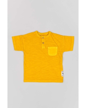 zippy t-shirt bawełniany dziecięcy kolor pomarańczowy gładki