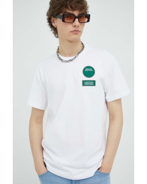 G-Star Raw t-shirt bawełniany kolor biały z aplikacją