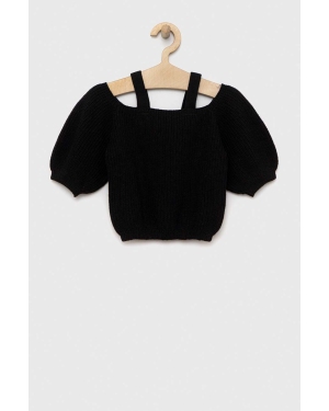 Sisley sweter dziecięcy kolor czarny