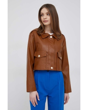 Sisley kurtka damska kolor brązowy przejściowa