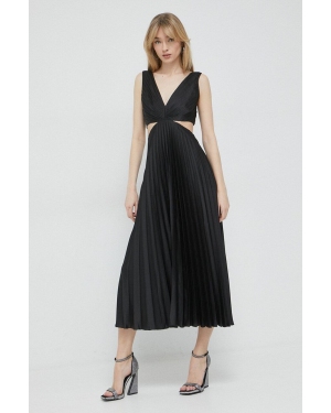 Abercrombie & Fitch sukienka kolor czarny maxi rozkloszowana