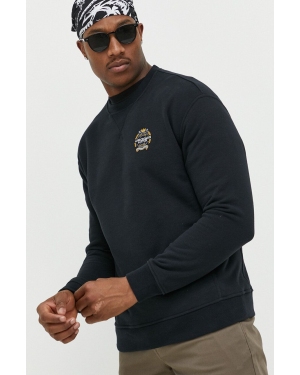 Abercrombie & Fitch bluza męska kolor czarny z aplikacją
