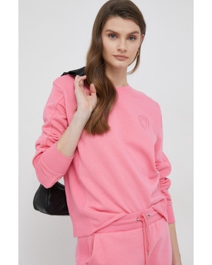 Blauer bluza damska kolor różowy gładka