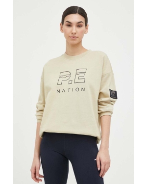 P.E Nation bluza damska kolor beżowy z nadrukiem