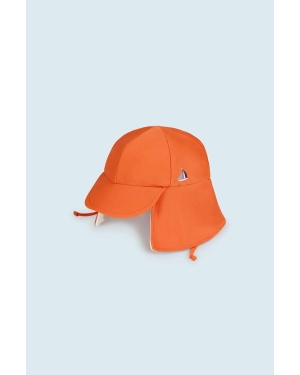 Mayoral czapka z daszkiem dziecięca kolor pomarańczowy z nadrukiem