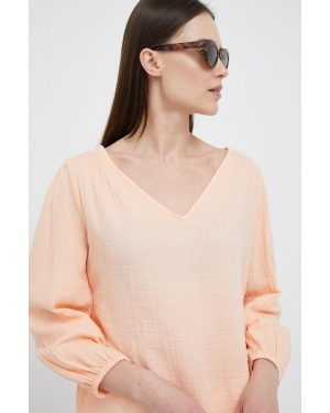 GAP bluzka bawełniana damska kolor pomarańczowy gładka