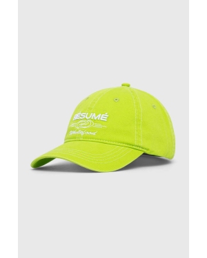 Résumé czapka z daszkiem kolor zielony z aplikacją