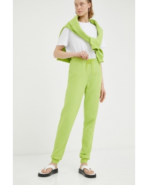 Résumé spodnie dresowe damskie kolor zielony melanżowe