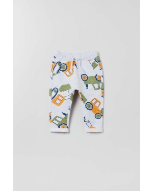 OVS spodnie dresowe niemowlęce kolor szary wzorzyste