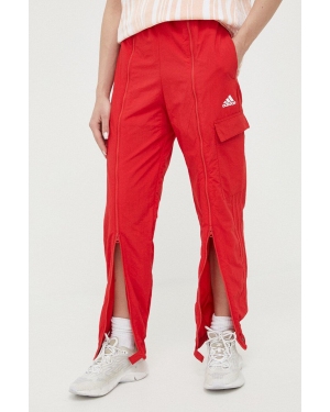 adidas spodnie damskie kolor czerwony gładkie