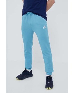 adidas spodnie dresowe kolor niebieski gładkie