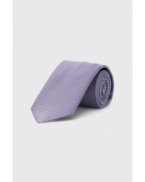 BOSS krawat kolor fioletowy