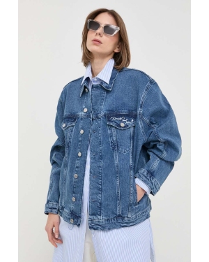 Karl Lagerfeld kurtka jeansowa damska kolor niebieski przejściowa