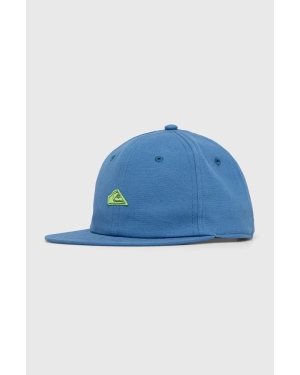 Quiksilver czapka z daszkiem bawełniana dziecięca kolor niebieski z aplikacją