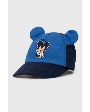 zippy czapka bawełniana dziecięca x Disney kolor granatowy z aplikacją