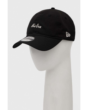 New Era czapka z daszkiem kolor czarny wzorzysta