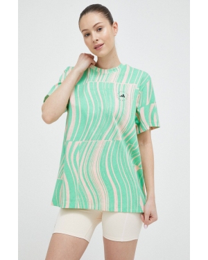 adidas by Stella McCartney t-shirt bawełniany kolor zielony