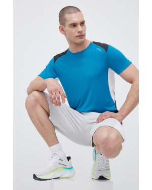 CMP t-shirt sportowy kolor niebieski wzorzysty