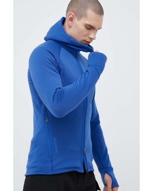 Houdini bluza sportowa Power męska kolor niebieski z kapturem gładka