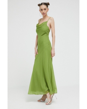 Abercrombie & Fitch sukienka kolor turkusowy maxi rozkloszowana