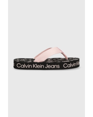Calvin Klein Jeans japonki dziecięce kolor czarny