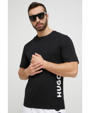 HUGO t-shirt plażowy kolor czarny 50493727