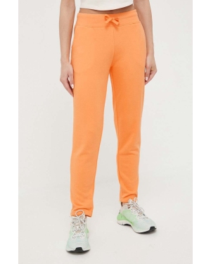 4F spodnie dresowe kolor pomarańczowy gładkie
