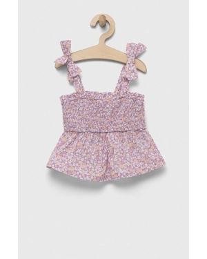 GAP bluzka bawełniana dziecięca kolor fioletowy wzorzysta