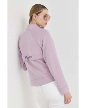Max Mara Leisure bluza damska kolor fioletowy wzorzysta