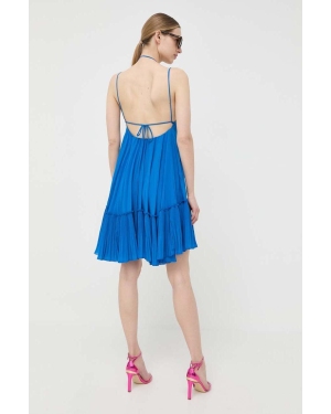 Beatrice B sukienka kolor niebieski mini rozkloszowana