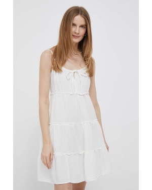 GAP sukienka bawełniana kolor biały mini rozkloszowana