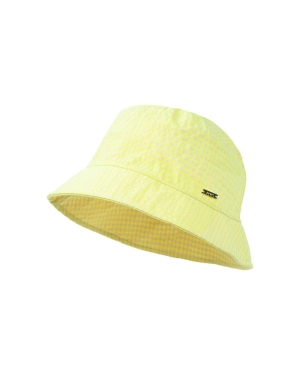 Jamiks kapelusz bawełniany dziecięcy HAYDEN kolor żółty bawełniany