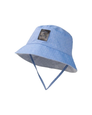 Jamiks kapelusz bawełniany dziecięcy BARRY kolor niebieski bawełniany