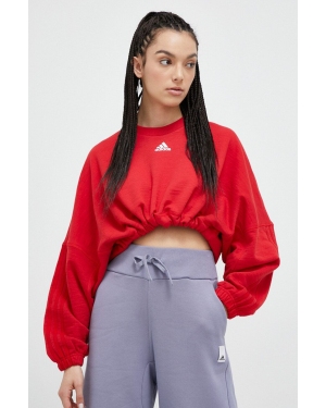 adidas bluza damska kolor czerwony z nadrukiem