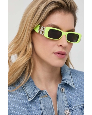 Balenciaga okulary przeciwsłoneczne BB0096S damskie kolor zielony