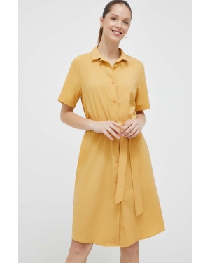 Jack Wolfskin sukienka 10 kolor żółty mini rozkloszowana